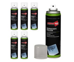 6x Bomboletta DEGHIACCIANTE ANTIGHIACCIO SPRAY 250ML Parabrezza Vetri AUTO