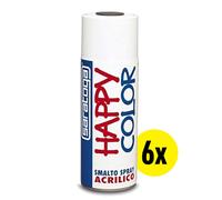 6x BOMBOLETTA SPRAY NERO OPACO VERNICE ACRILICA 400ml SMALTO UNIVERSALE PITTURA