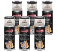 6x Bomboletta Spray Tracciante Marker Nero Per Tracciatura Muri Asfalto Paviment