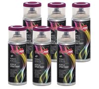 6X BOMBOLETTA VERNICE SPRAY BRILLANTE AMARANTO INTERNI ESTERNI UNIVERSALE