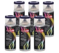 6X BOMBOLETTA VERNICE SPRAY BRILLANTE BLU ACCIAIO INTERNI ESTERNI UNIVERSALE