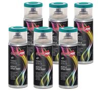 6x Bomboletta Vernice Spray Brillante Blu Acqua Interni Esterni Universale 400ml