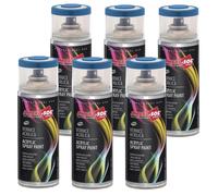 6x Bomboletta Vernice Spray Brillante Blu Brillante Interni Esterni Universale_