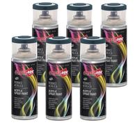 6X BOMBOLETTA VERNICE SPRAY BRILLANTE GRIGIO ANTRACITE INTERNI ESTERNI