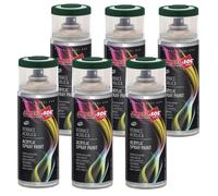 6x Bomboletta Vernice Spray Brillante Verde Abete Interni Esterni Universale_