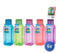 6x Borracce In Polipropilene Square Lt0,475 870 Sistema (COLORI MISTI)