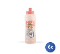 6x Borraccie Fantasia Princess, Ml450, Marca Lulabi, Polietilene