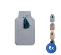 6x Borsa acqua calda Elegance con copri borsa decorata lt. 1,8.