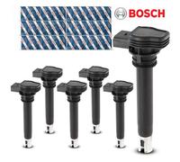 6x Bosch 0221604115 Modulo Accensione Bobina Per Audi A3 A4 VW Golf V Passat Sko