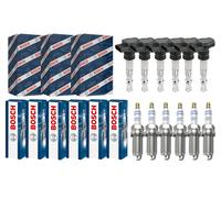 6x BOSCH Bobina + 6x Candela Doppio Platino per Audi A3 8L1 1.8 T 8D5 B5 S4
