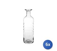6x Bottiglie Bormioli senza tappo optima acqua Lt 0,75