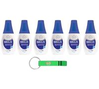 6x Breeze Sporting Deodorante Deo Vapo 0% Sali di Alluminio e Gas 75ml + Portachiavi Beni Culinari in Omaggio