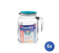 6x Bricco Bormioli Rocco in vetro modello frigoverre con tappo ermetico con di