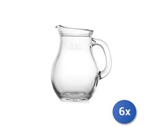 6x Brocca Pasabahce modello taverna in vetro con capacità di lt 0,5