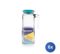 6x Brocche Bormioli Rocco in vetro modello frigoverre con tappo ermetico con di