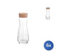 6x Brocche in vetro modello Ensemble con tappo di sughero di lt 0,33