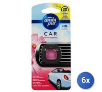 6x Bundle Ambipur Car Usa E Getta Fiori Delicati