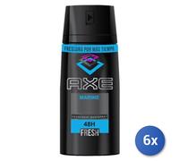 6x Bundle Axe Marine Uomo Deodorante Spray 150 Ml 1 Pz