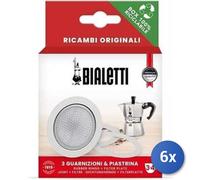 6x Bundle Bialetti Guarnizione + Filtro Moka 3/4 Tazze