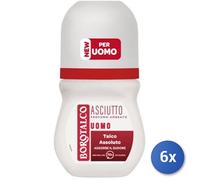 6x Bundle Borotalco Deodorante Roll-On 50 Ml. Asciutto Ambrato