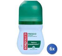 6x Bundle Borotalco Deodorante Roll-On 50 Ml. Fresh Made In Italy