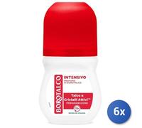6x Bundle Borotalco Deodorante Roll-On 50 Ml. Intensive Made In Italy
