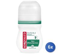 6x Bundle Borotalco Deodorante Roll-On 50 Ml. Invisible Verde Borotal Made In