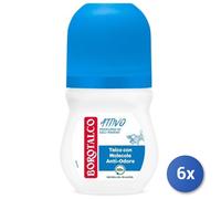 6x Bundle Borotalco Deodorante Roll-On Attivo Odor Blu