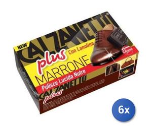 6x Bundle Calzanetto Lucido Spugna Marrone Compact
