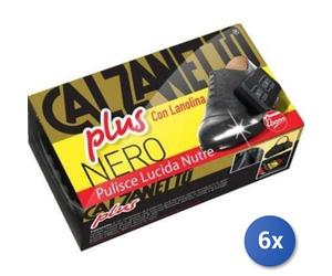 6x Bundle Calzanetto Lucido Spugna Nero Compact