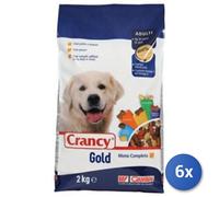 6x Bundle Crancy Cane Crocchette Kg 2 Gold Menu Compatto Manzo-Pollo