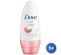 6x Bundle Dove Deodorante Roll-On 50 Go Fresh Melograno Verben