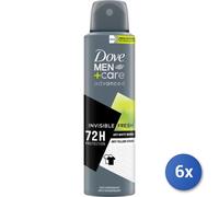 6x Bundle Dove Deodorante Spray 150 Advanced Men Invisb Fresh