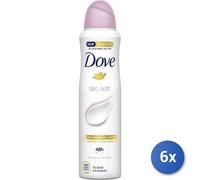 6x Bundle Dove Deodorante Spray 150 Ml. Talc Soft