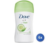 6x Bundle Dove Deodorante Stick 40 Go Fresh Cetriolo