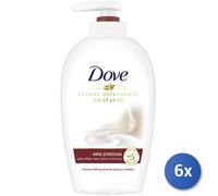 6x Bundle Dove Sapone Liquido Ml 250 Seta Dispenser Fine