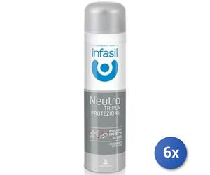6x Bundle Infasil Deodorante Spray Tripla Prot Neutro 2C Ml150