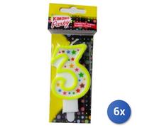 6x Bundle Kimono Party Candelina Num.3 Compleanno
