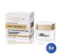 6x Bundle L’Oréal Paris Crema Viso Giorno Age Perfect, 50 Ml