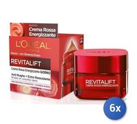 6x Bundle L’Oréal Paris Crema Viso Giorno Revitalift Rossa Energizzante 50 Ml