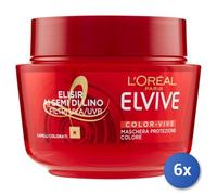 6x Bundle L’Oréal Paris Elvive Color Vive, 300 Ml Maschera Per Capelli