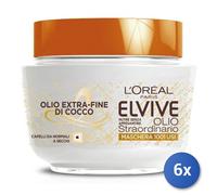 6x Bundle L’Oréal Paris Elvive Olio Straordinario Cocco, 300 Ml