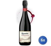 6x Bundle Lambrusco Vino Rosso Amabile C.Riun 750 Ø 7.5