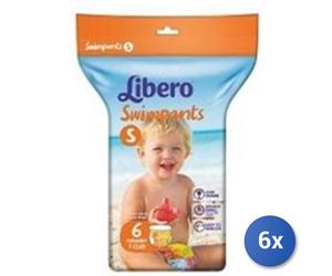 6x Bundle Libero Pannolino Swim Tg.S 7-12Kg Piscina 6Pz