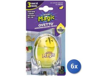 6x Bundle Mr.Magic Ovetto Frigorifero Cattura Odori Limone Deodorante