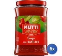 6x Bundle Mutti Sugo Pomodoro E Basilico Gr 280