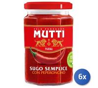 6x Bundle Mutti Sugo Pomodoro E Peperoncino Gr 280