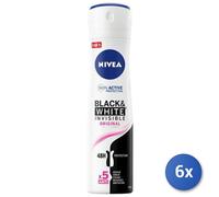6x Bundle Nivea Black&White Invisible Original Spray 150 Ml