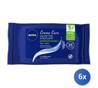 6x Bundle Nivea Creme Care Salviettine Struccanti Viso 25Pz