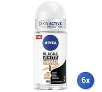 6x Bundle Nivea Deodorante Rollon Black-W. Ultimate Men